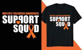 Support Squad Multiple Sclerosis Awareness vector