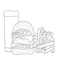 Burger icon in flat style. Hamburger icon on white isolated background. Cheeseburger business concept. vector