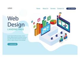 The modern concept of isometric graph analysis and online data processing. online based vector illustration Suitable for Diagrams, Infographics, Game Asset, And Other Graphic Related Assets