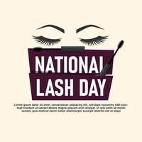 National Lash Day background. vector