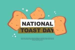 National Toast Day background. vector