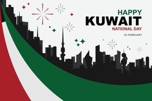 fondo del día nacional de kuwait. vector