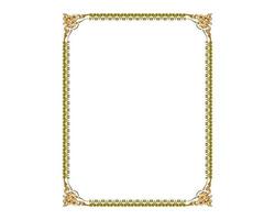 Decorative wedding frame, antique museum picture border or deco divider. Isolated icon. vector Free Vector