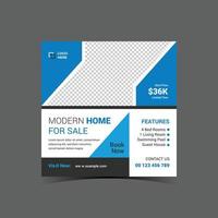 Real estate social media post template. home improvement banner template. home repair social media post banner. Editable Post Template Social Media Banners vector