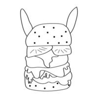 icono de hamburguesa en estilo plano. icono de hamburguesa sobre fondo blanco aislado. concepto de negocio de hamburguesa con queso. vector