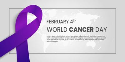 ilustración del 4 de febrero día mundial del cáncer cartel o fondo de pancarta. eps 10. vector