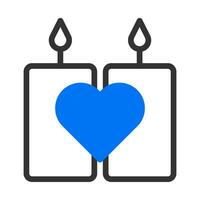 vela icono duotono azul san valentín ilustración vector elemento y símbolo perfecto.