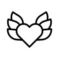 heart icon outline style valentine illustration vector element and symbol perfect.