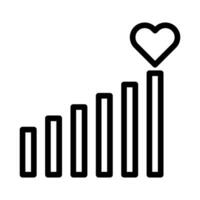 signal icon outline style valentine illustration vector element and symbol perfect.