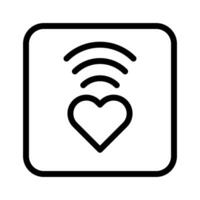 signal icon outline style valentine illustration vector element and symbol perfect.