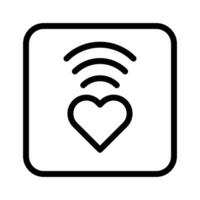 signal icon outline style valentine illustration vector element and symbol perfect.