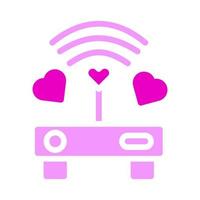 signal icon solid pink style valentine illustration vector element and symbol perfect.