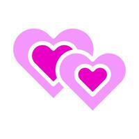 heart icon solid pink style valentine illustration vector element and symbol perfect.