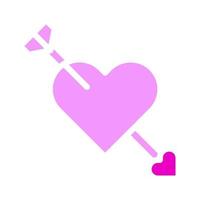 icono de flecha estilo rosa sólido ilustración de San Valentín elemento vectorial y símbolo perfecto. vector