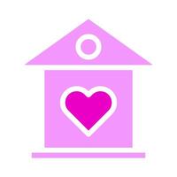 house icon solid pink style valentine illustration vector element and symbol perfect.