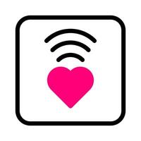 signal icon duotone red style valentine illustration vector element and symbol perfect.