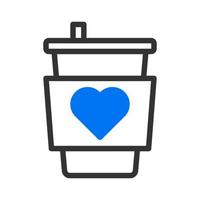 cup icon duotune blue valentine ilustración vector elemento y símbolo perfecto.