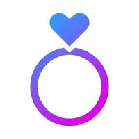 ring icon solid gradient style valentine illustration vector element and symbol perfect.