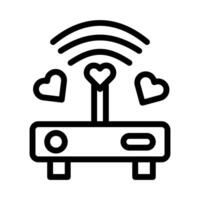 signal icon outline style valentine illustration vector element and symbol perfect.