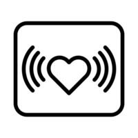 signal icon outline style valentine illustration vector element and symbol perfect.