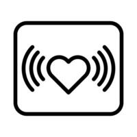 signal icon outline style valentine illustration vector element and symbol perfect.