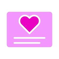 card icon solid pink style valentine illustration vector element and symbol perfect.