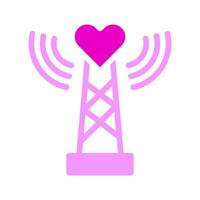 icono de señal estilo rosa sólido ilustración de san valentín elemento vectorial y símbolo perfecto. vector