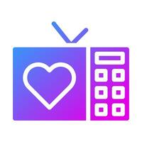 tv icon solid gradient style valentine illustration vector element and symbol perfect.