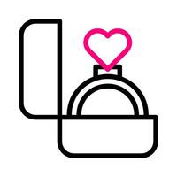 ring icon duocolor red blue valentine illustration vector element and symbol perfect.