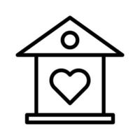 casa icono esquema estilo San Valentín ilustración vector elemento y símbolo perfecto.