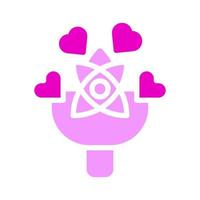 icono de ramo estilo rosa sólido ilustración de san valentín elemento vectorial y símbolo perfecto. vector