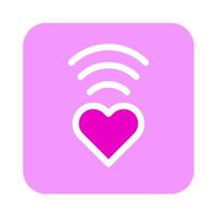 signal icon solid pink style valentine illustration vector element and symbol perfect.