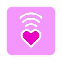 signal icon solid pink style valentine illustration vector element and symbol perfect.