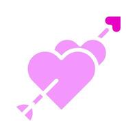 arrow icon solid pink style valentine illustration vector element and symbol perfect.