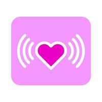 signal icon solid pink style valentine illustration vector element and symbol perfect.