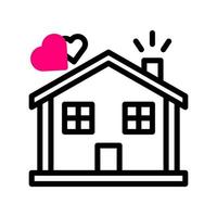 house icon duotone red style valentine illustration vector element and symbol perfect.