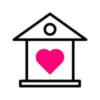 house icon duotone red style valentine illustration vector element and symbol perfect.