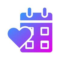 calendar icon solid gradient style valentine illustration vector element and symbol perfect.