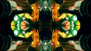 Abstract Colorful Paint Spread Mirror Reflection Fantasy video