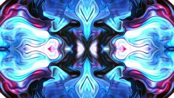 Abstract Colorful Paint Spread Mirror Reflection Fantasy video