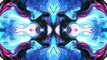 Abstract Colorful Paint Spread Mirror Reflection Fantasy video