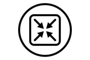 Minimize icon illustration. icon related to music player. Line icon style. Simple vector design editable