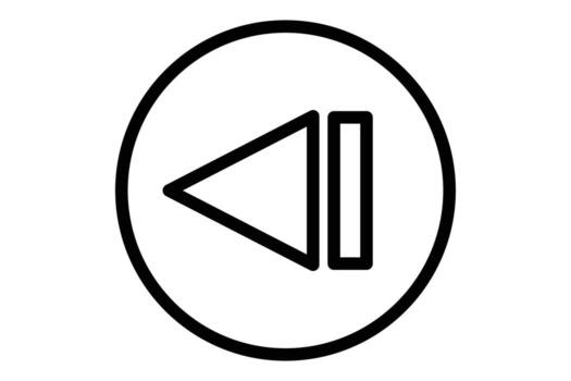 Back icon illustration. icon related to music player. Line icon style. Simple vector design editable