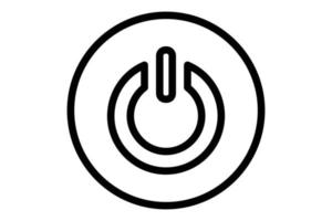 Power icon illustration. icon related to music player. Line icon style. Simple vector design editable