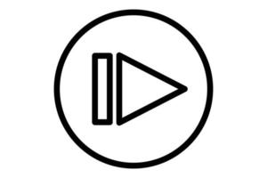 Next icon illustration. icon related to music player. Line icon style. Simple vector design editable