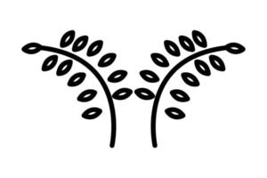 paddy icon illustration. Line icon style. Simple vector design editable