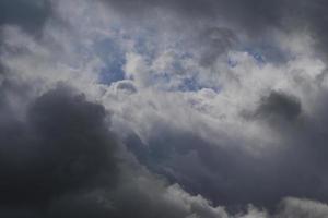 Stormy weather and dark clouds photo