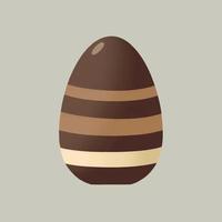 Chocolate flavor easter egg food vector