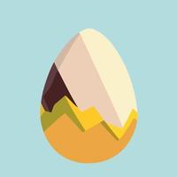 colorida comida temática de huevos de pascua vector