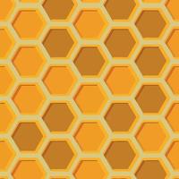 patrón hexagonal amarillo basado en panal vector